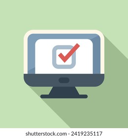 Icono de comercio informático personal vector plano. Negocios en línea. Almacenar el producto