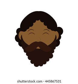Person concept represented by cartoon man icon. isolated and flat illustration 