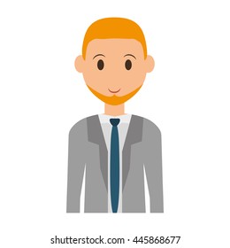 Person concept represented by man cartoon icon. Isolated and Flat illustration