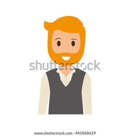 Person concept represented by man cartoon icon. Isolated and Flat illustration