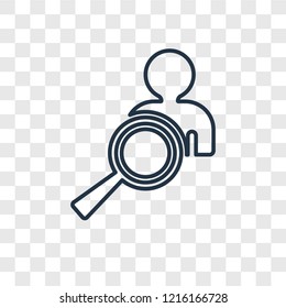 Person concept vector linear icon isolated on transparent background, Person concept transparency concept in outline style