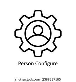 Person Configure vector  outline Design illustration. Symbol on White background EPS 10 File