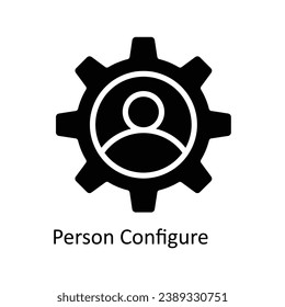 Person Configure vector  Solid Design illustration. Symbol on White background EPS 10 File