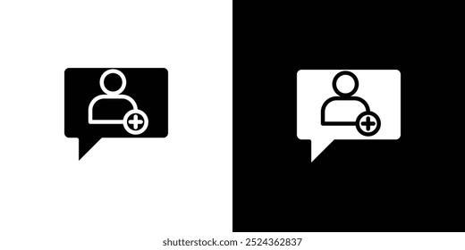 Person conversation icon Art design illustration