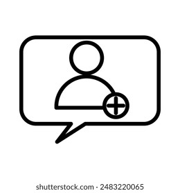Persönliche Unterhaltung Icon Lineares Logo in Schwarz-Weiß