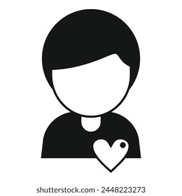 Person coping skills icon simple vector. Advice help. Emergency therapy affection