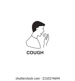 Person Coughing Icon,vector Illustration Design Template