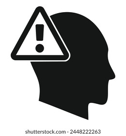 Person critical thinking icon simple vector. Concentration process. Job solution