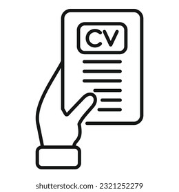 Person cv icon outline vector. Human work. Business people
