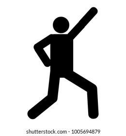 Person dancing icon on a white background, Vector illustration