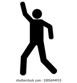 Person dancing icon on a white background, Vector illustration