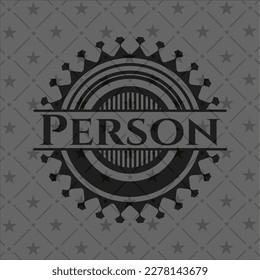 Person dark badge. Vector Illustration. Detailed. 
