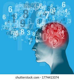 A person in a deep "numeric thinking" process.