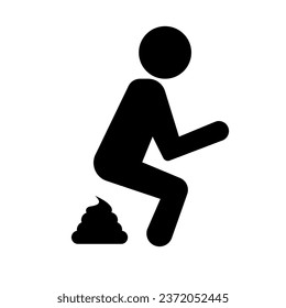 Person, die Silhouettensymbol entfaltet. Vektorgrafik.