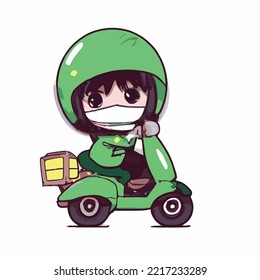 person delivery cartoon drawing illustration