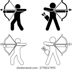Person demonstrating bow and arrow shooting techniques