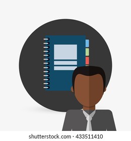 Person design. man icon.  Flat illustration , vector
