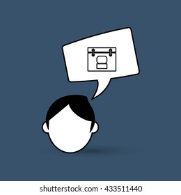 Person design. man icon.  Flat illustration , vector