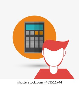 Person design. man icon.  Flat illustration , vector