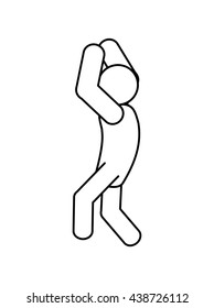 Person design. Pictogram doing action icon. vector graphic