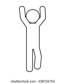 Person design. Pictogram doing action icon. vector graphic
