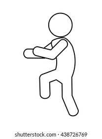Person design. Pictogram doing action icon. vector graphic