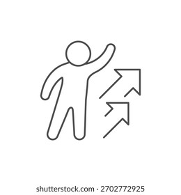 Person development line outline icon