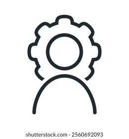 Person development management icon. Illustration vector