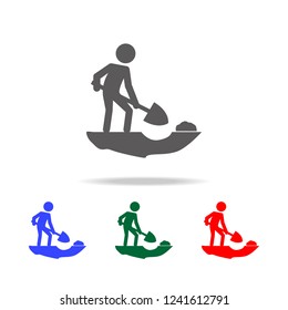 the person is digging icon. Elements of garden in multi colored icons. Premium quality graphic design icon. Simple icon for websites, web design, mobile app, info graphics