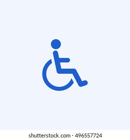 Person with a disability icon- isolated- white background