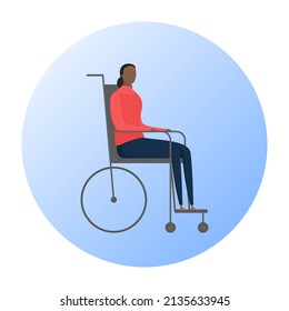 Persona con discapacidad. Ilustración vectorial.