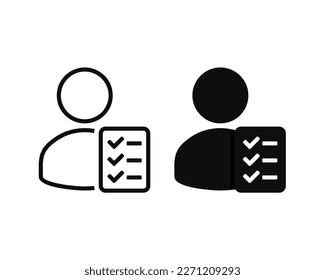 Person document checklist. Illustration vector