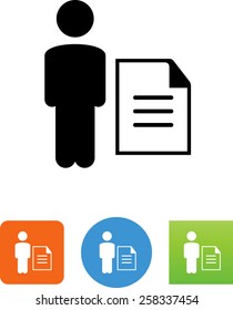 Person with document icon