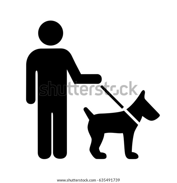 Person Dog Vector Eps Icon On 库存矢量图 免版税