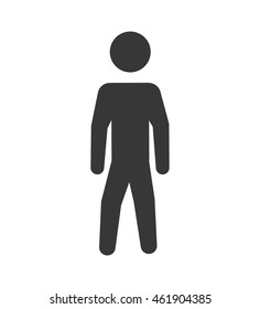 Person doing action concept represented by pictogram jumping icon. Isolated and flat illustration