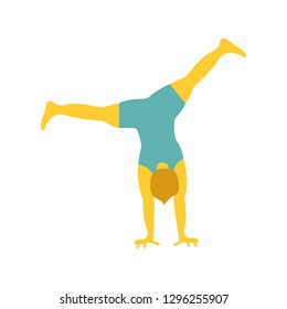 Person doing cartwheels emoji vector