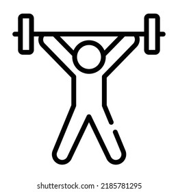 Person Doing Workout Dumbbells Linear Icon Stock Vector (Royalty Free ...