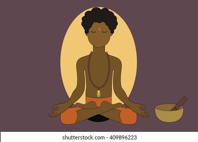 A Person Doing Yoga and Meditation