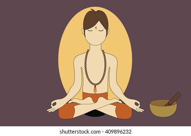 A Person Doing Yoga and Meditation