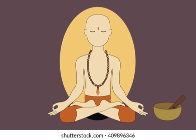 A Person Doing Yoga and Meditation