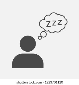 Person dozing vector icon