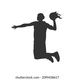 Person auf silhouette Vektordesign, Basketball-Sklam dunkel schwarz auf weißem Hintergrund