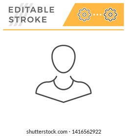 Person editable stroke line icon