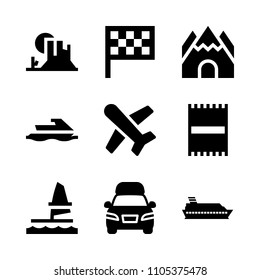 person, engine, happy and state icons in Travel vector set. Graphics for web and design