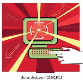 Person entering computer password
