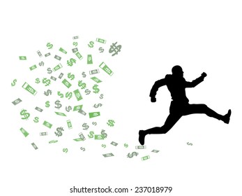 The person escapes from surplus of money