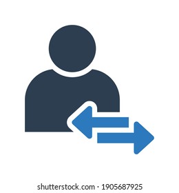 Personenaustauschsymbol - Personenübertragungs-Symbol 