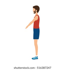 Person exercising in gym