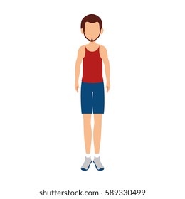 Person exercising in gym