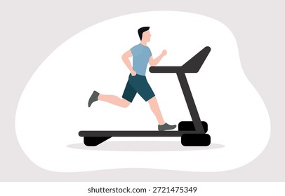 A person exercising on a treadmill, representing physical activity, fitness, and a healthy lifestyle.